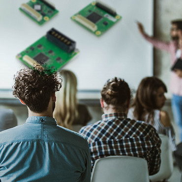In-house training at your site – with an agenda tailored to your company: → Expert knowledge of stepper motor and BLDC motor controllers. → Contact us now!