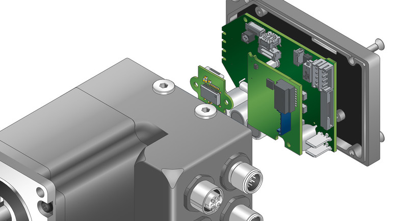 Integrated BLDC & Stepper Motors with Controller, Encoder