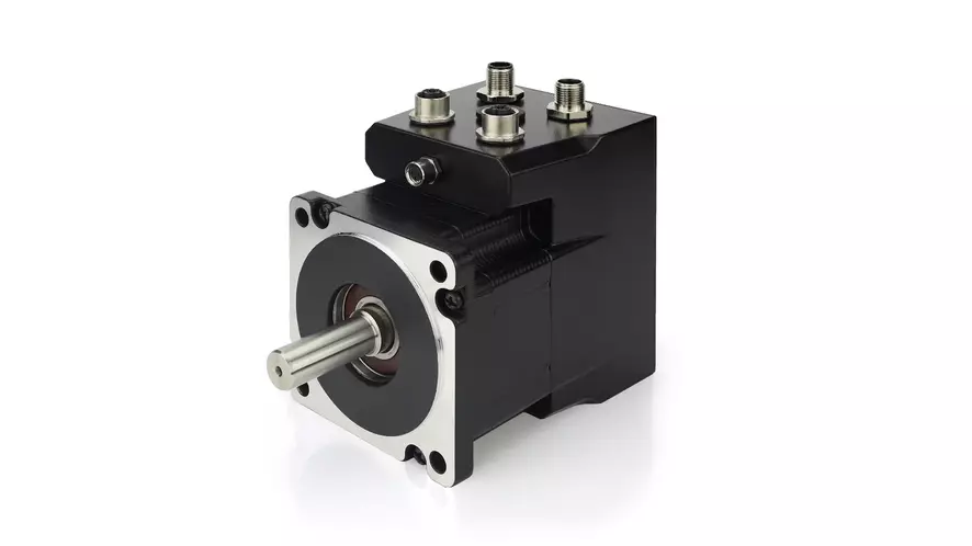 The most powerful integrated stepper motor with controller /drive and encoder from Nanotec. Size: NEMA 34. IP65 rating, Profinet, … » Learn more about PD6-E!