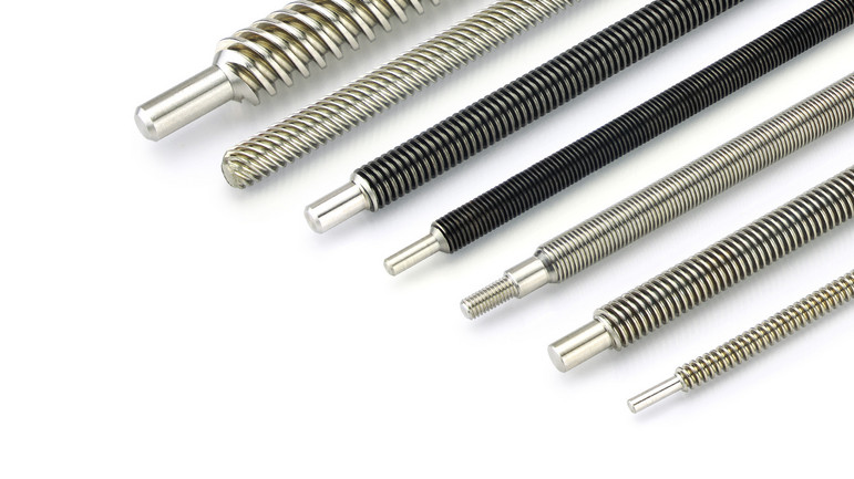 Stepper motor leadscrews with trapezoidal or ACME thread